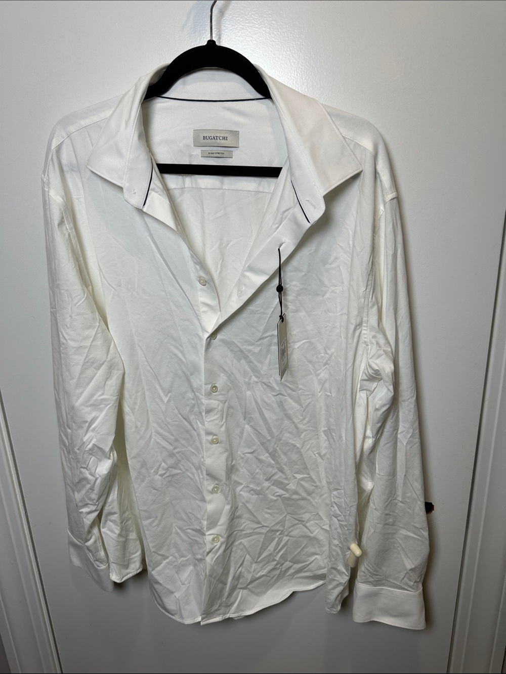 Bugatchi Women's White Button-Front Dress Shirt (22)